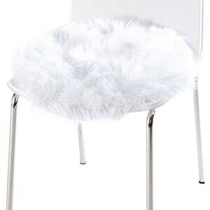 Gorilla Grip Faux Fur Chair and Stool Seat Covers, Soft Cushion 4 Pack, Round Co